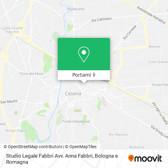 Mappa Studio Legale Fabbri Avv. Anna Fabbri