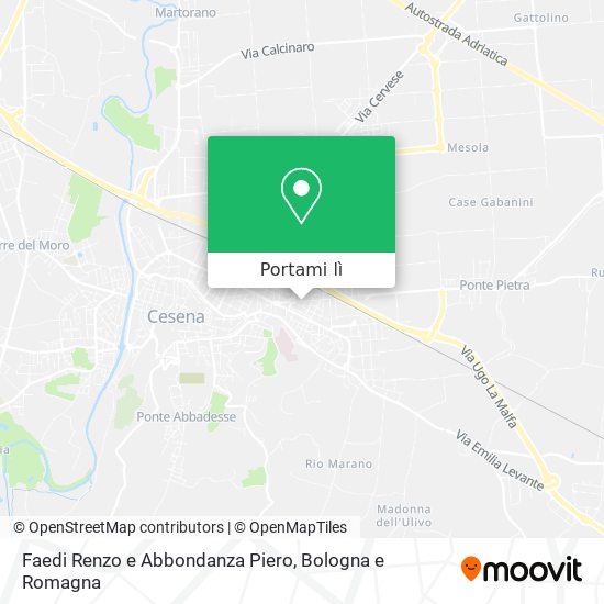 Mappa Faedi Renzo e Abbondanza Piero