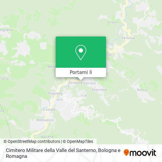 Mappa Cimitero Militare della Valle del Santerno