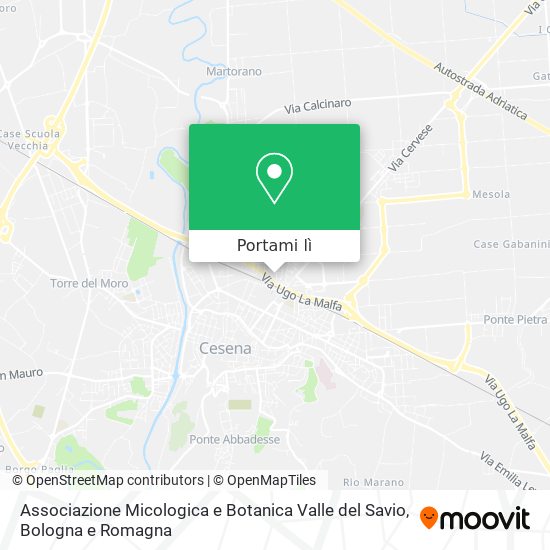 Mappa Associazione Micologica e Botanica Valle del Savio