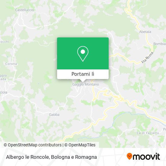 Mappa Albergo le Roncole