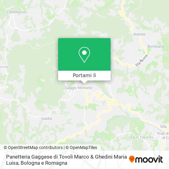 Mappa Panetteria Gaggese di Tovoli Marco & Ghedini Maria Luisa