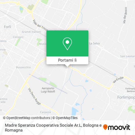 Mappa Madre Speranza Cooperativa Sociale Ar.L