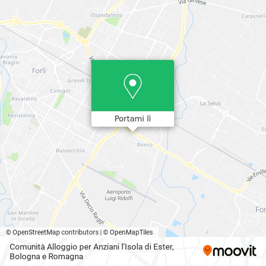 Mappa Comunità Alloggio per Anziani l'Isola di Ester