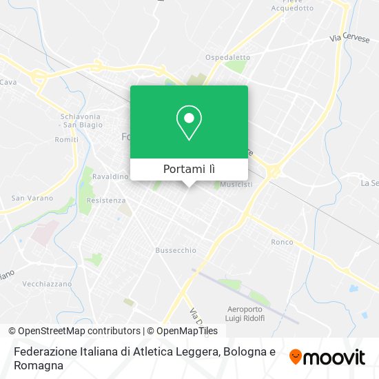 Mappa Federazione Italiana di Atletica Leggera