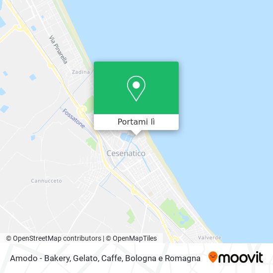 Mappa Amodo - Bakery, Gelato, Caffe