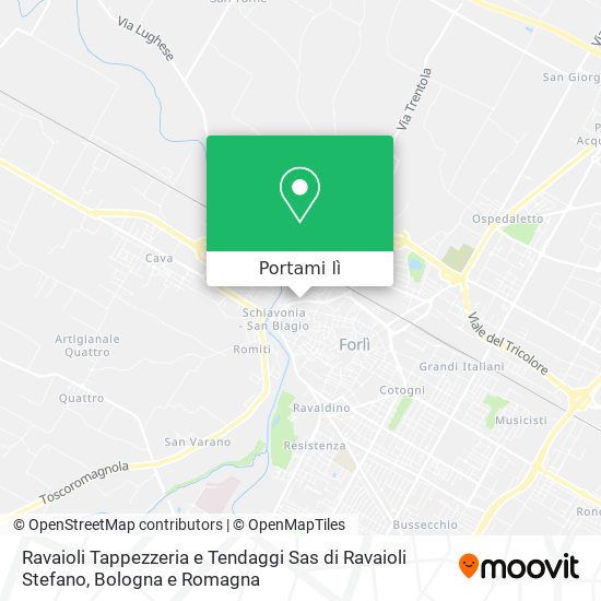 Mappa Ravaioli Tappezzeria e Tendaggi Sas di Ravaioli Stefano