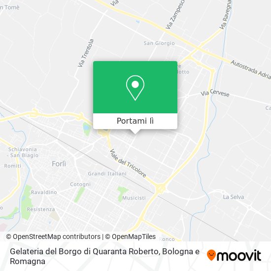 Mappa Gelateria del Borgo di Quaranta Roberto