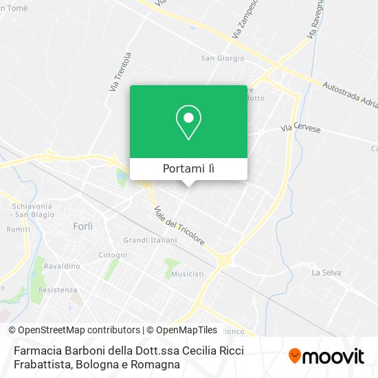 Mappa Farmacia Barboni della Dott.ssa Cecilia Ricci Frabattista