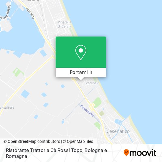 Mappa Ristorante Trattoria Cà Rossi Topo