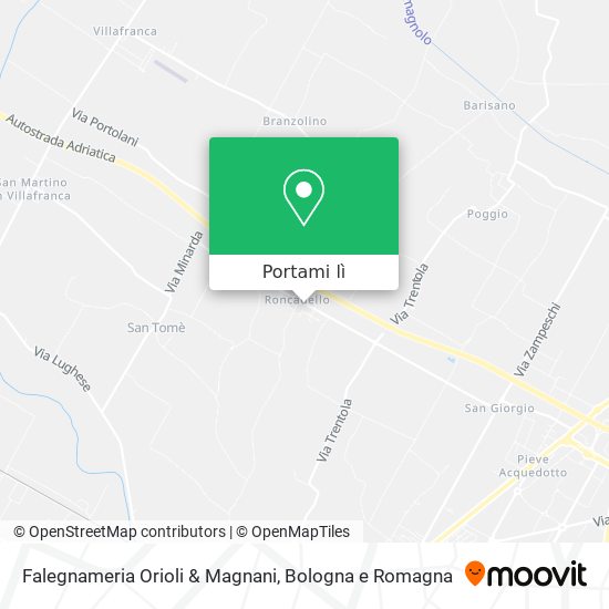 Mappa Falegnameria Orioli & Magnani