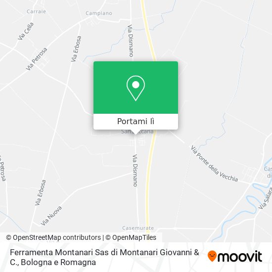 Mappa Ferramenta Montanari Sas di Montanari Giovanni & C.