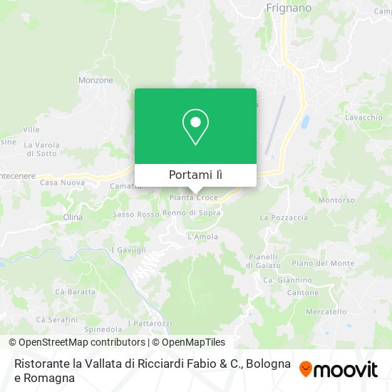 Mappa Ristorante la Vallata di Ricciardi Fabio & C.