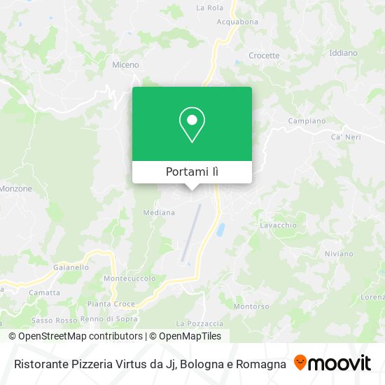 Mappa Ristorante Pizzeria Virtus da Jj