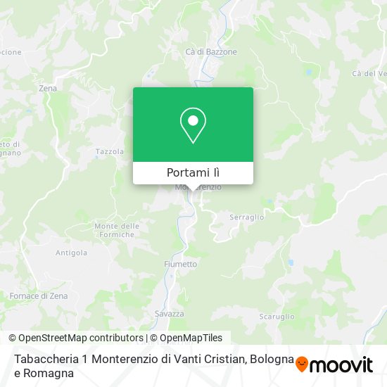Mappa Tabaccheria 1 Monterenzio di Vanti Cristian