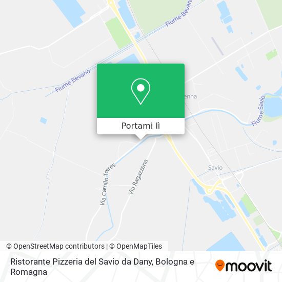 Mappa Ristorante Pizzeria del Savio da Dany
