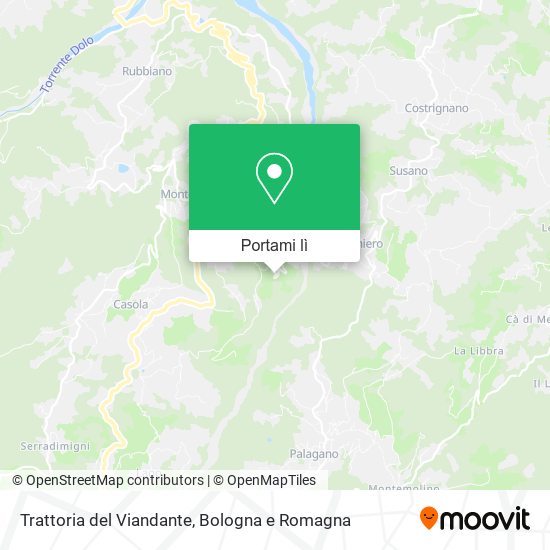 Mappa Trattoria del Viandante