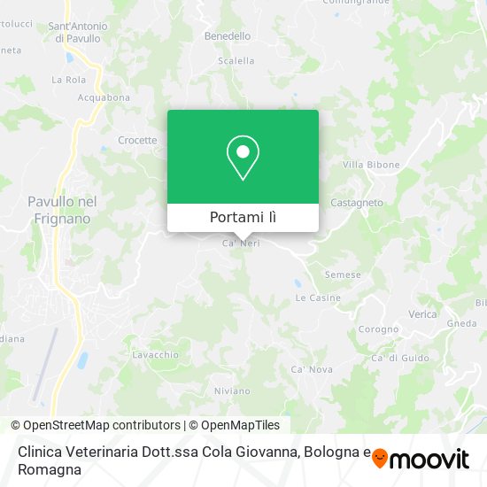 Mappa Clinica Veterinaria Dott.ssa Cola Giovanna