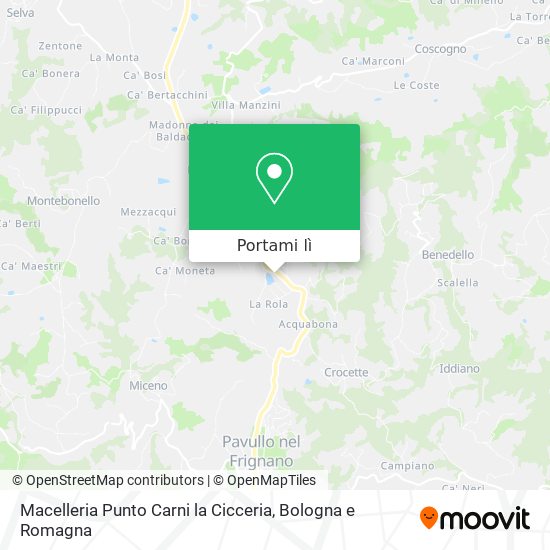 Mappa Macelleria Punto Carni la Cicceria