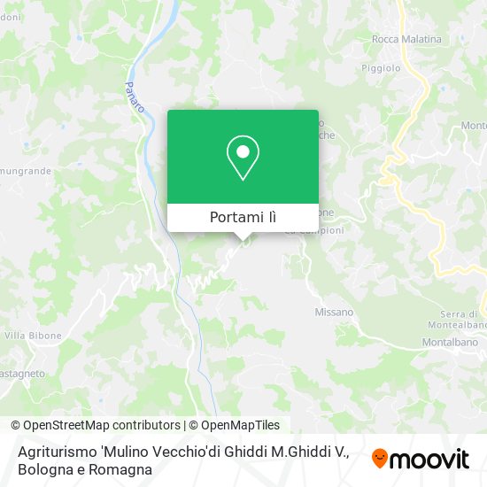 Mappa Agriturismo 'Mulino Vecchio'di Ghiddi M.Ghiddi V.
