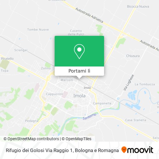 Mappa Rifugio dei Golosi Via Raggio 1