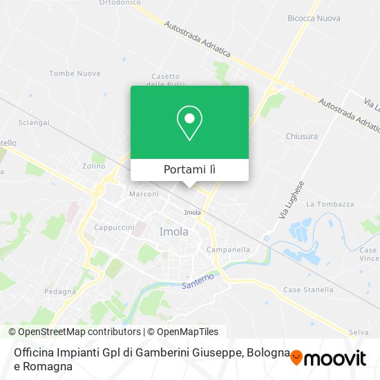 Mappa Officina Impianti Gpl di Gamberini Giuseppe
