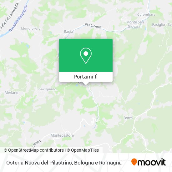 Mappa Osteria Nuova del Pilastrino