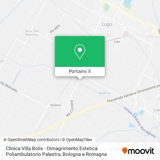 Mappa Clinica Villa Bolis - Dimagrimento Estetica Poliambulatorio Palestra