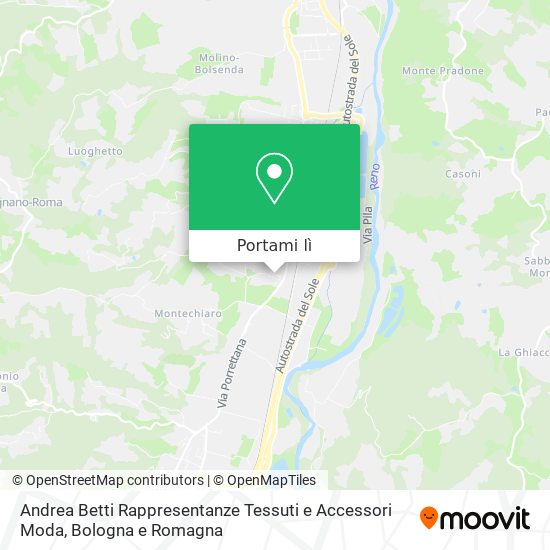 Mappa Andrea Betti Rappresentanze Tessuti e Accessori Moda