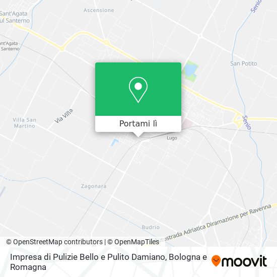 Mappa Impresa di Pulizie Bello e Pulito Damiano