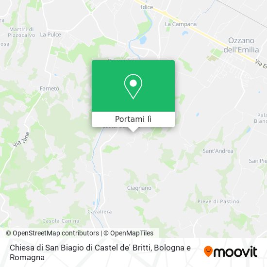 Mappa Chiesa di San Biagio di Castel de' Britti