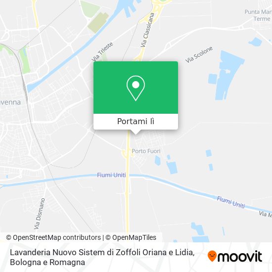Mappa Lavanderia Nuovo Sistem di Zoffoli Oriana e Lidia