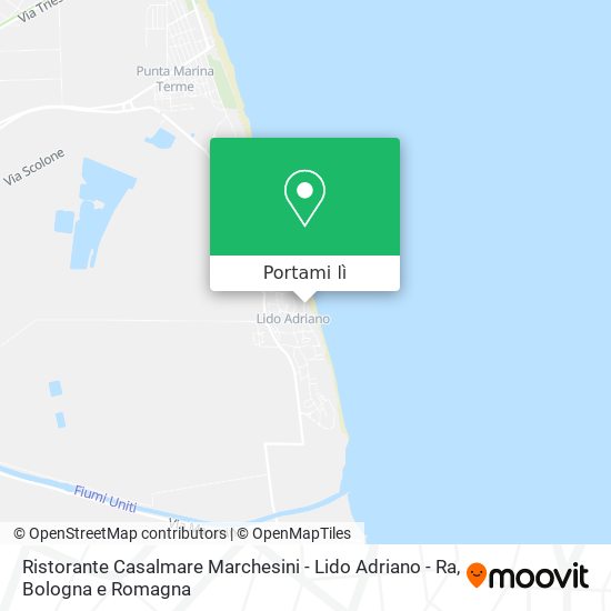 Mappa Ristorante Casalmare Marchesini - Lido Adriano - Ra