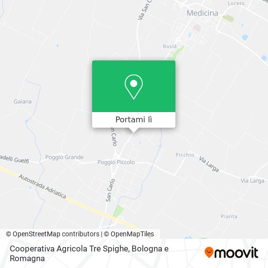 Mappa Cooperativa Agricola Tre Spighe