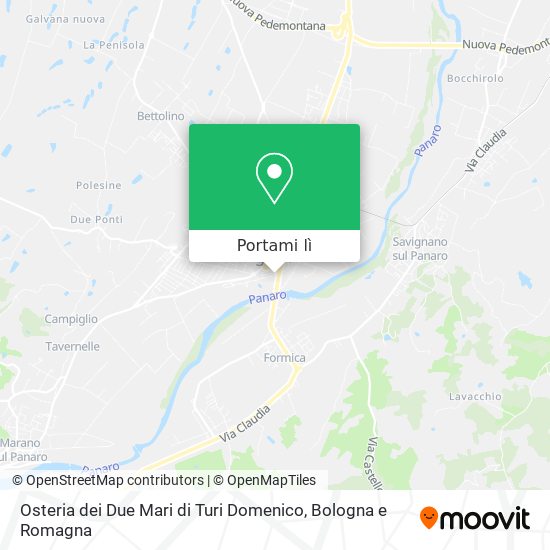 Mappa Osteria dei Due Mari di Turi Domenico