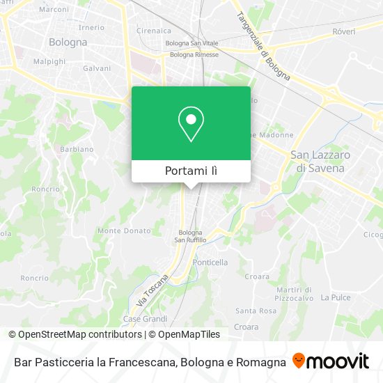 Mappa Bar Pasticceria la Francescana