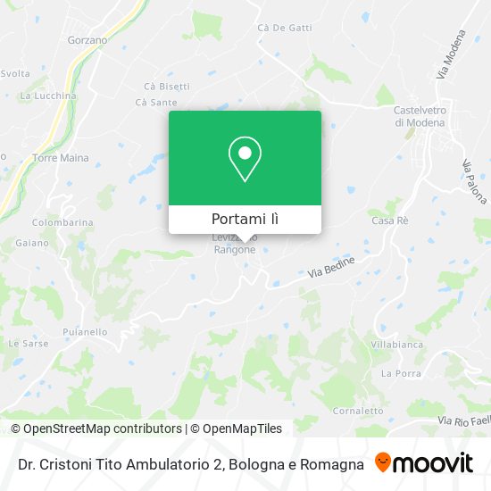 Mappa Dr. Cristoni Tito Ambulatorio 2