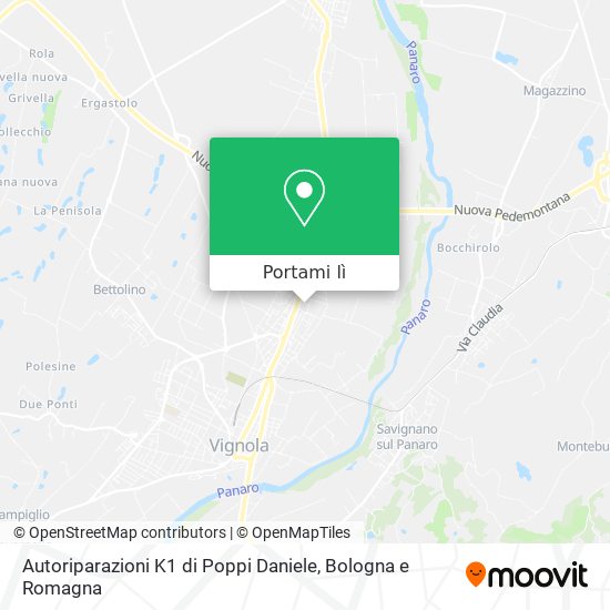 Mappa Autoriparazioni K1 di Poppi Daniele