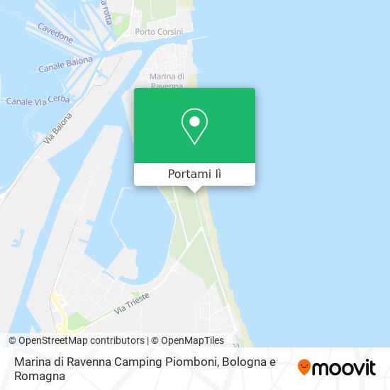 Mappa Marina di Ravenna Camping Piomboni