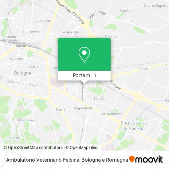 Mappa Ambulatorio Veterinario Felsina