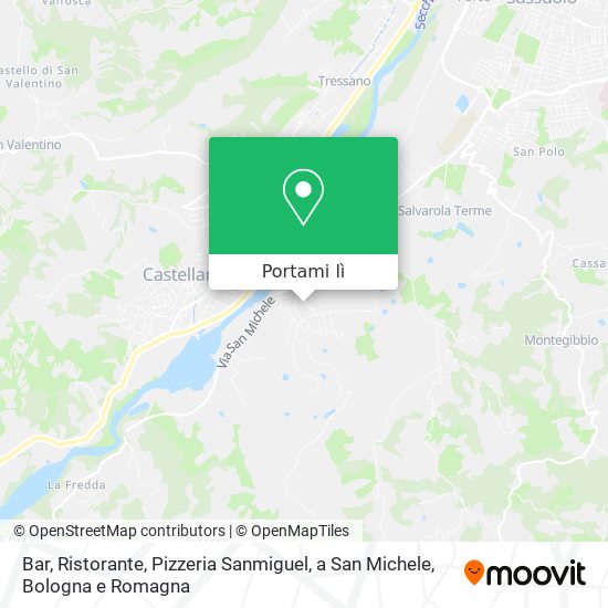 Mappa Bar, Ristorante, Pizzeria Sanmiguel, a San Michele