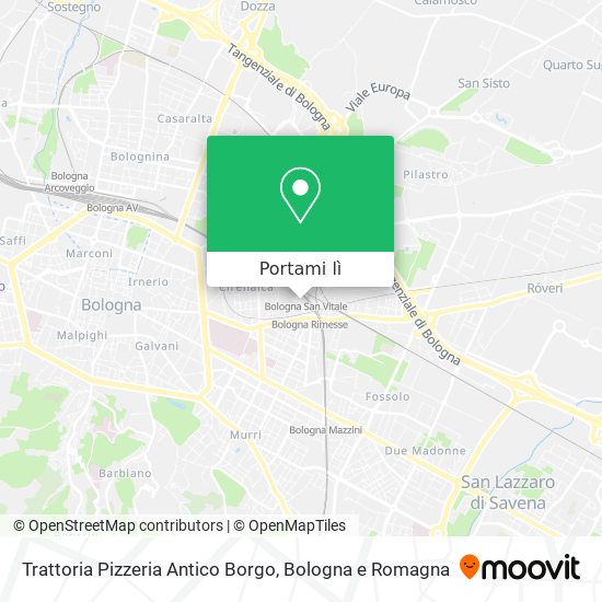 Mappa Trattoria Pizzeria Antico Borgo
