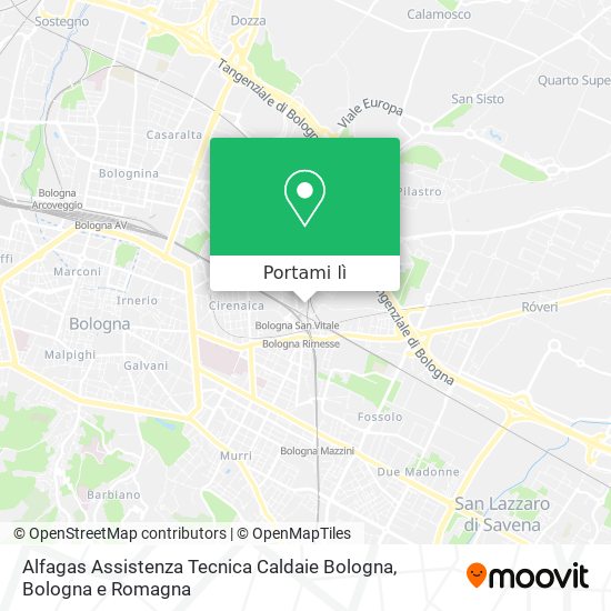 Mappa Alfagas Assistenza Tecnica Caldaie Bologna