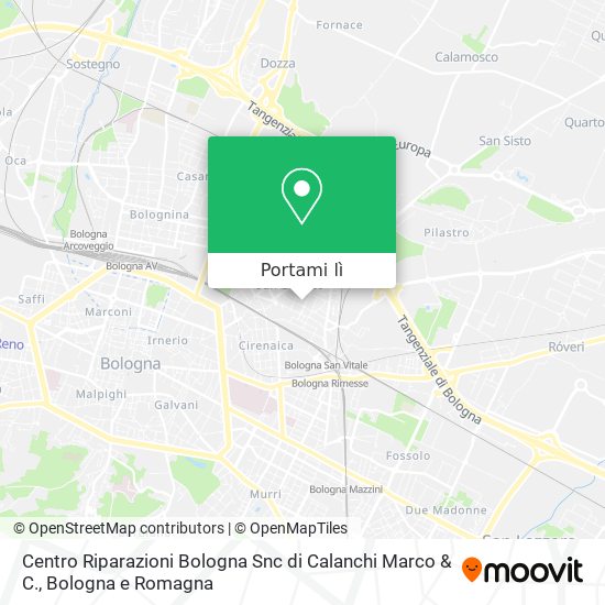 Mappa Centro Riparazioni Bologna Snc di Calanchi Marco & C.