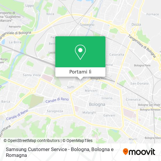 Mappa Samsung Customer Service - Bologna
