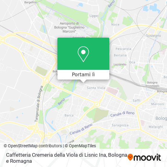 Mappa Caffetteria Cremeria della Viola di Lisnic Ina