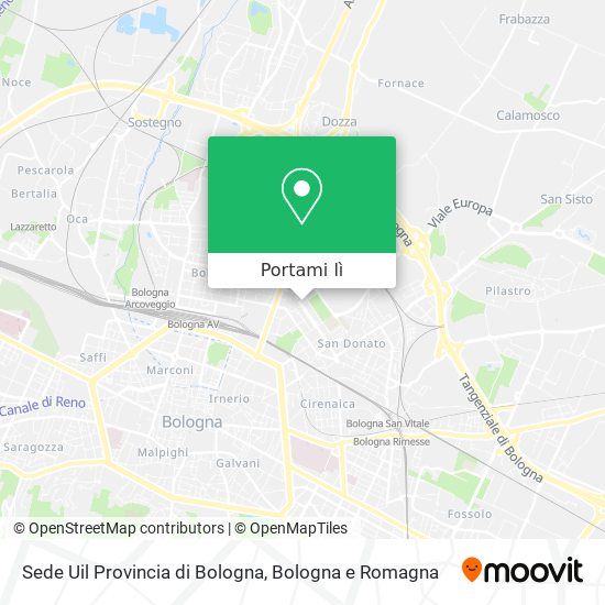 Mappa Sede Uil Provincia di Bologna