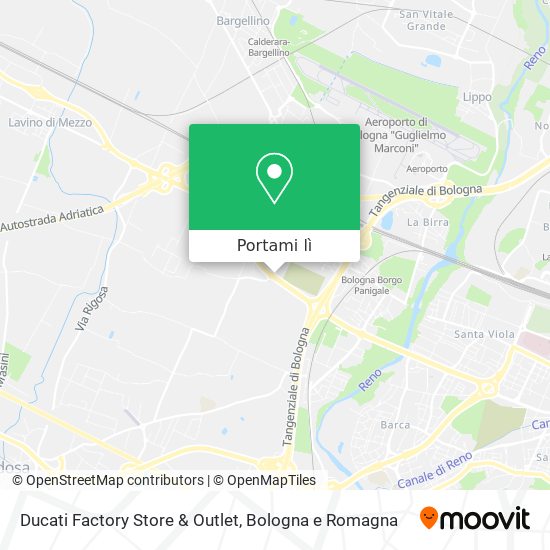 Mappa Ducati Factory Store & Outlet