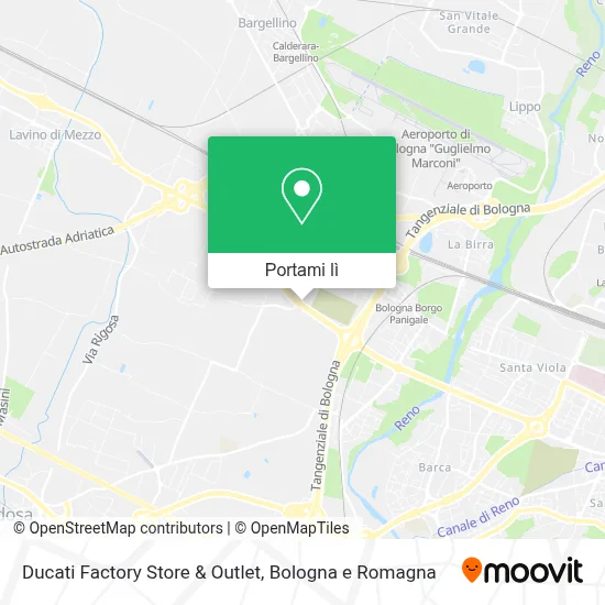 Mappa Ducati Factory Store & Outlet