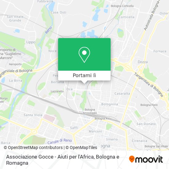Mappa Associazione Gocce - Aiuti per l'Africa